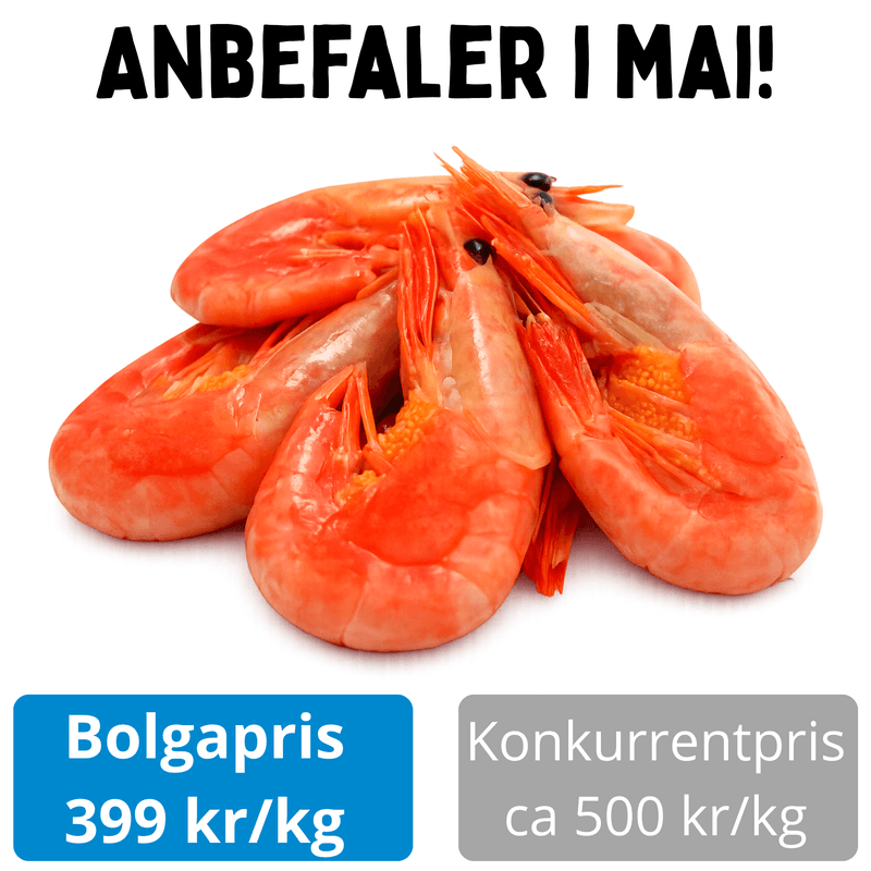 Grønlandsreker 2,5 kg 40/60 – størst